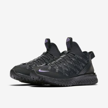 Nike ACG React Terra Gobe - Férfi Utcai Cipő - Fekete/Sötét Szürke/Lila